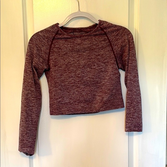 Victoria's Secret Tops - Victoria's Secret Pink Seamless Top - Burgundy Heather